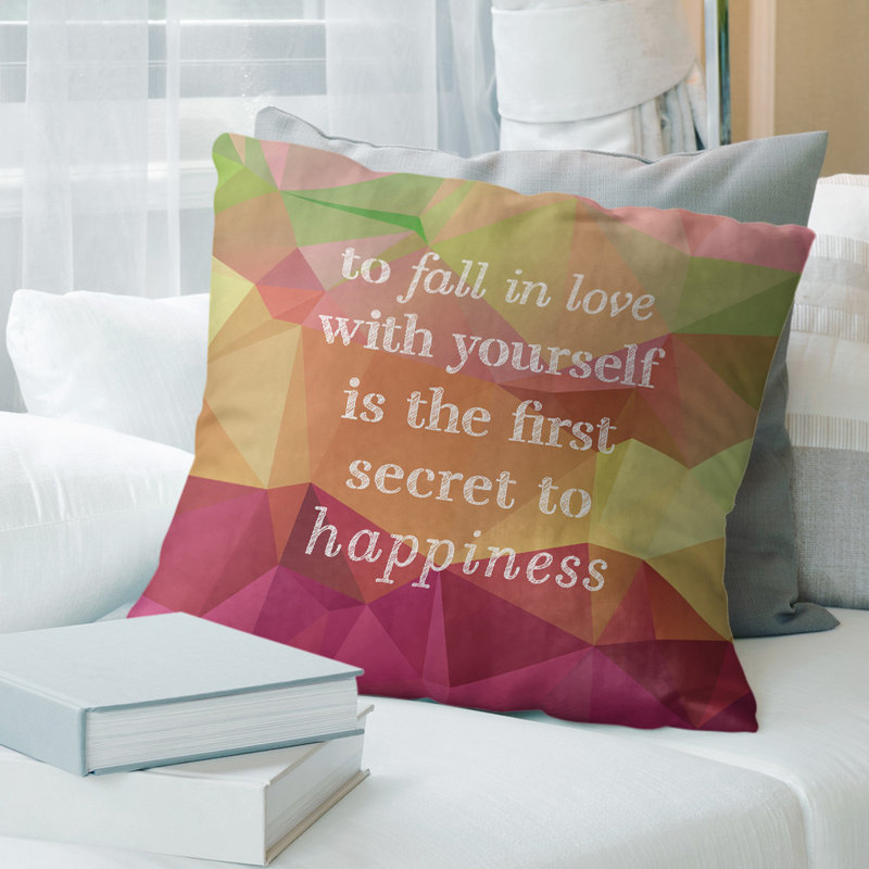 Housse de coussin en simili pierres précieuses, 16 po x 1 po, Pyrite arc-en-ciel, Polyester/ Bourre en polyester