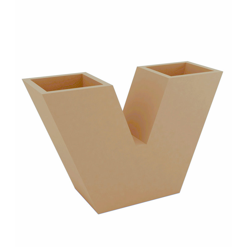 Uve Resin Pot Planter, Ecru, 31.5" H x 14.25" W x 14.75" D