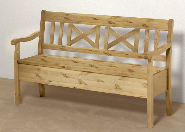 Polebridge Solid Wood Storage Bench, Leach-coloured/Leach-coloured