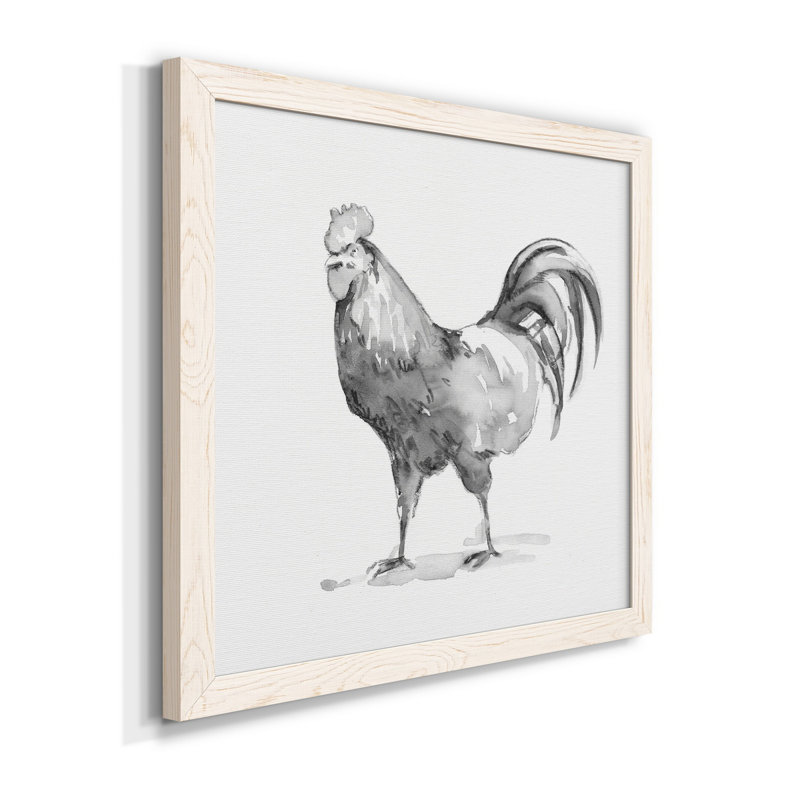 Toile encadrée «Barn Fowl I-Premium» - prête à être accrochée, H 31,5 po x l 31,5 po x P 1,5 po, Cadre blanc