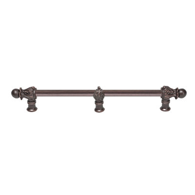 Acanthe avec 1/2 barre ronde lisse de style roman avec entretoise centrale