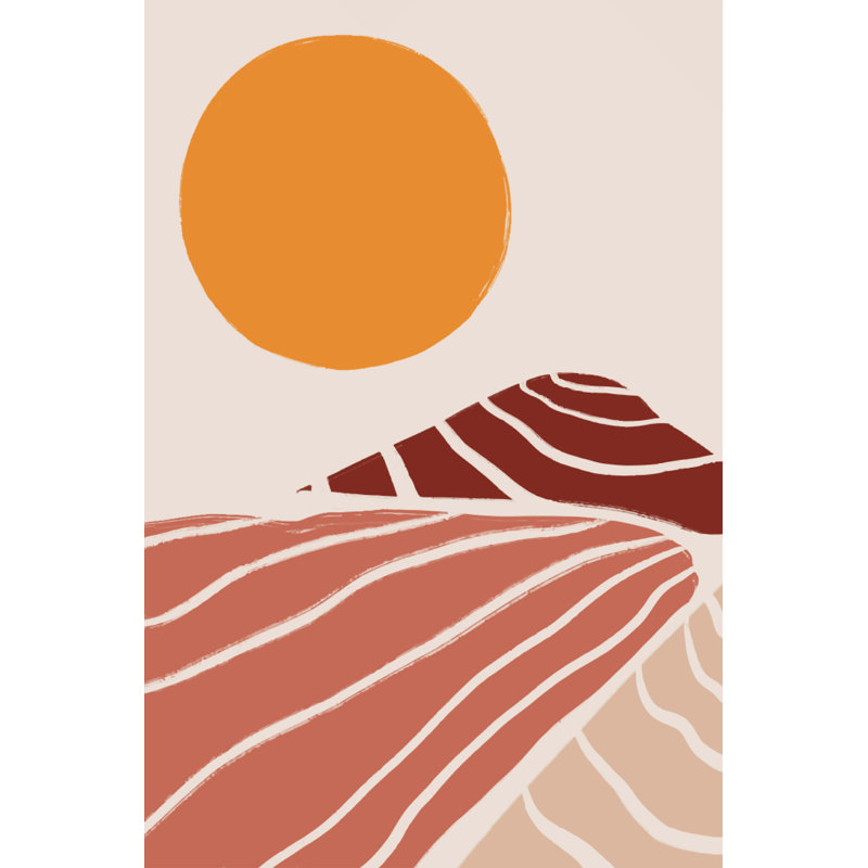 «Desert Sunset», art mural tendu sur toile, H 24 po x l 16 po x P 1,5 po