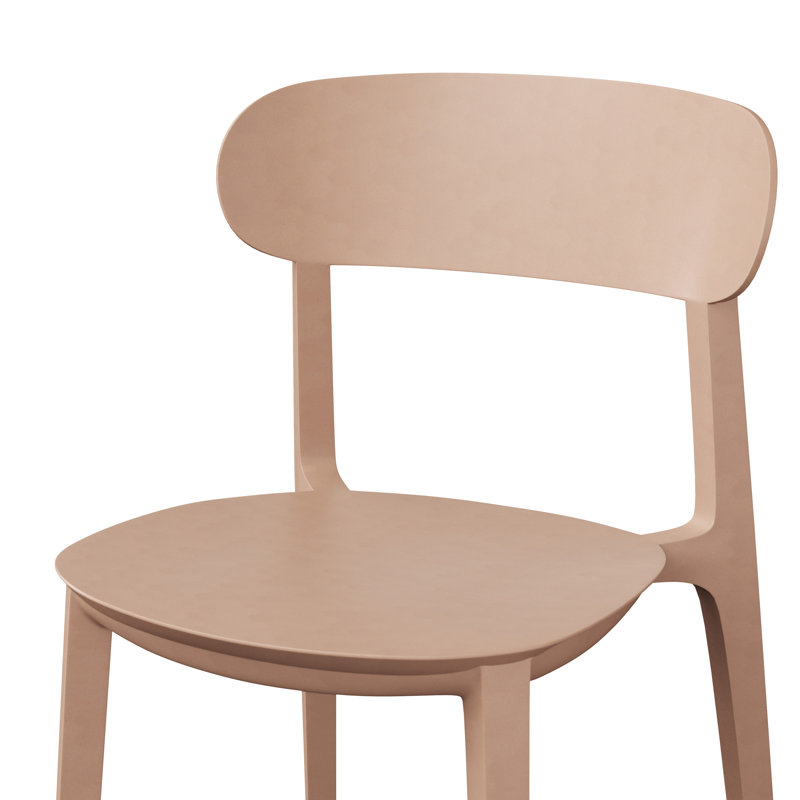 Metro Spencer Eco-Friendly Outdoor Stacking Chair - Set of 4, Dusty Rose