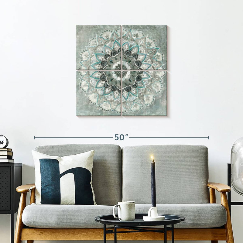 Bleu sarcelle Kerner Sunburst, H 26 po x l 26 po