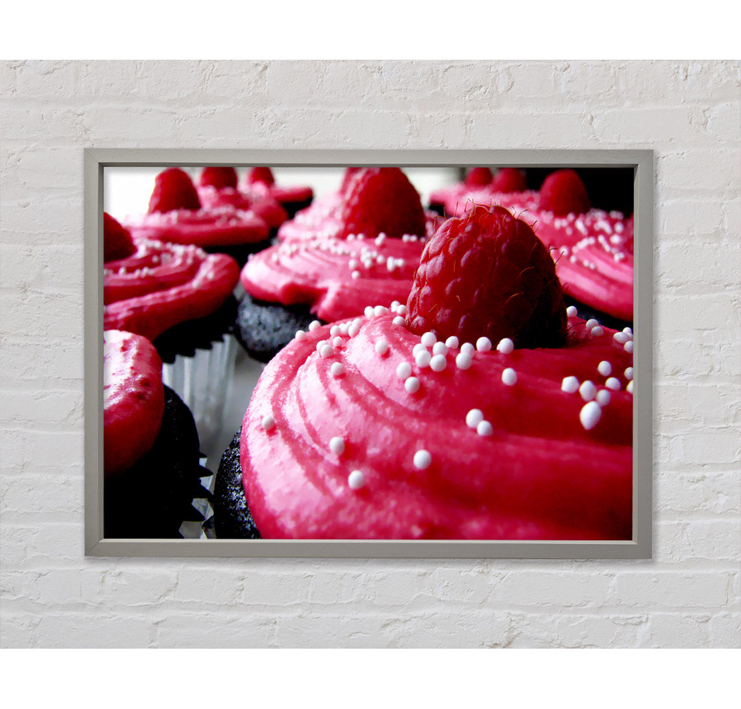 Rosa Cupcakes - Einzelne Bilderrahmen Kunstdrucke auf Leinwand