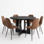 Ensemble de salle à manger 7 pièces avec chaises rembourrées-131269746-131269748-131269750