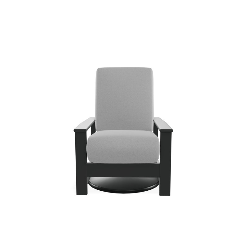 Leeward Polymer Outdoor Lounge Chair, Dazzle, Graphite
