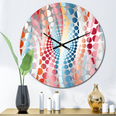 Horloge murale rayée Pink Energetic