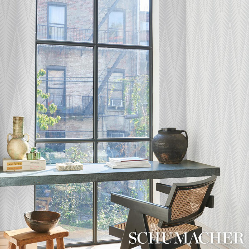 Schumacher x Neisha Crosland Zebra Wallpaper, Stone White