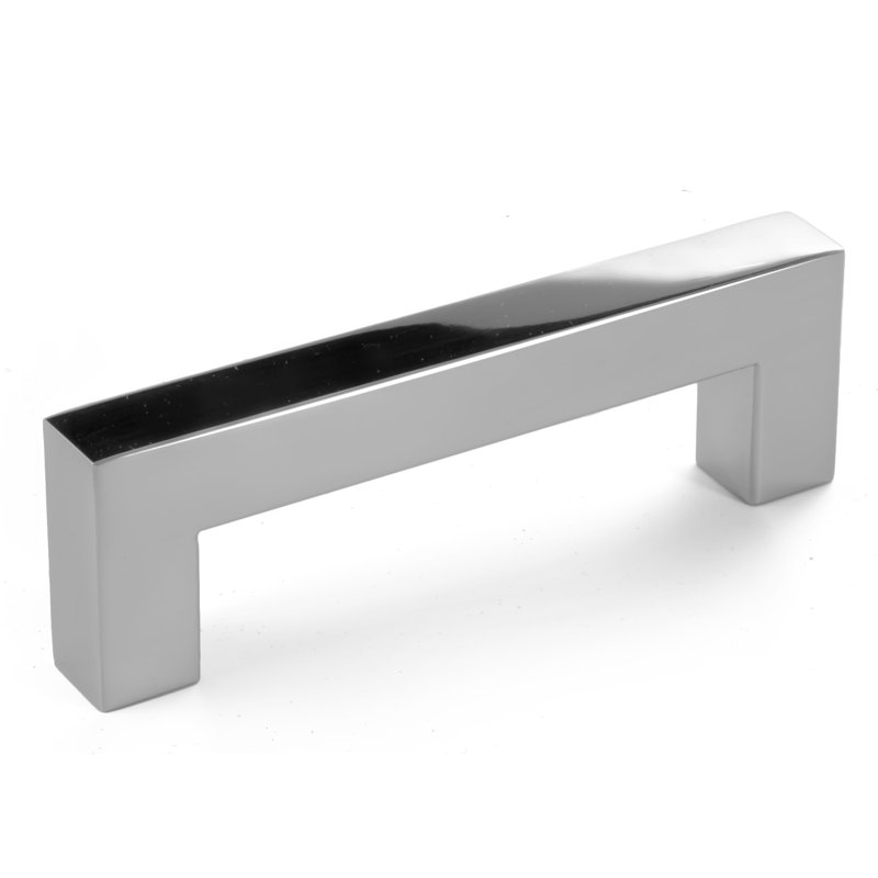 Square Cabinet Bar Pull, Glossy, 3.75"