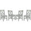 Ensemble de table et de chaises en bois massif 5 pièces Buckley, vert sauge-1055146696