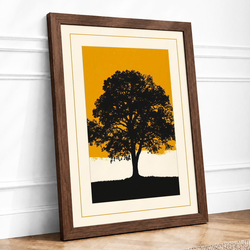 Solitary Tree Botanical - Print, A2 - 59.4 x 42.0 cm, Walnut