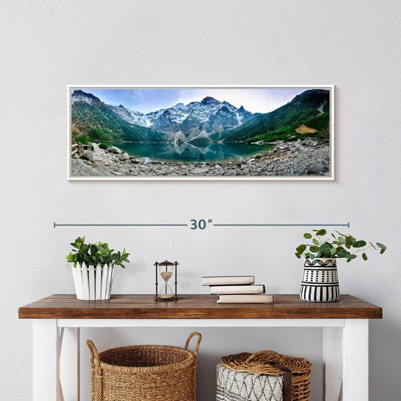 Lac Morskie Oko, Cadre flottant blanc, 28 po x 10 po