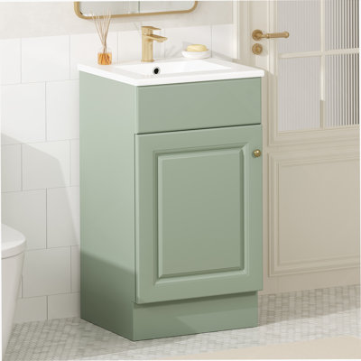 Meuble-lavabo de salle de bain avec lavabo, meuble-lavabo avec tablette réglable