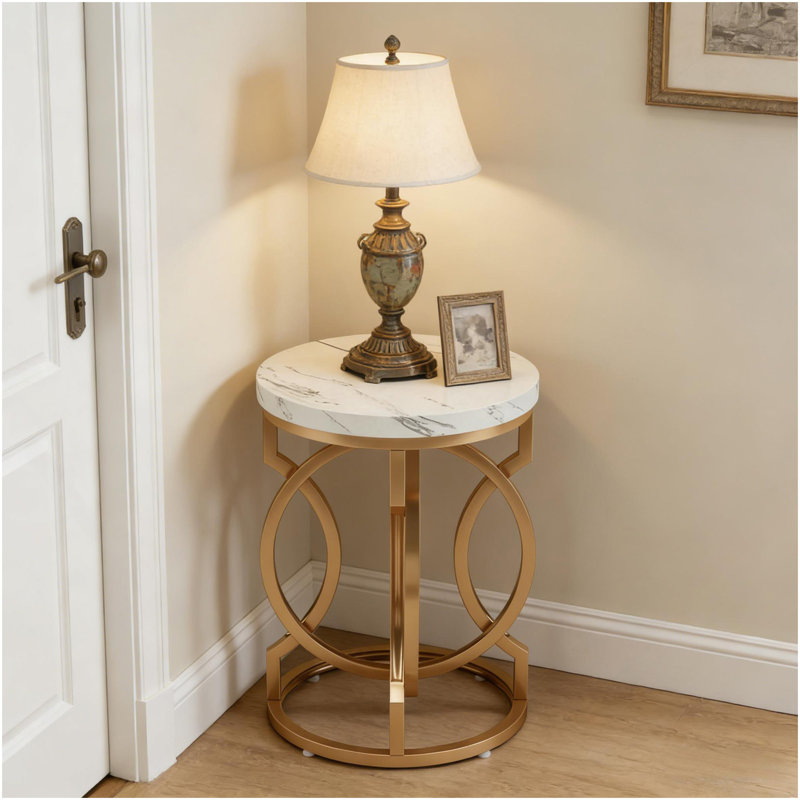 Small Couch Table,Round Bedside Table,End Table