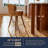  Anneli 26'' Swivel Counter Height Bar Stools Set of 2, White Counter Stools with Backs and Wood Legs for Kitchen Island-884832582-884832579-916282938