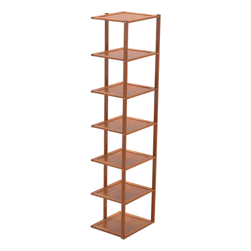 7 Pair Shoe Rack, Brown