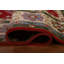 Tapis rouge à motif géométrique de teinture Kazak 9x12