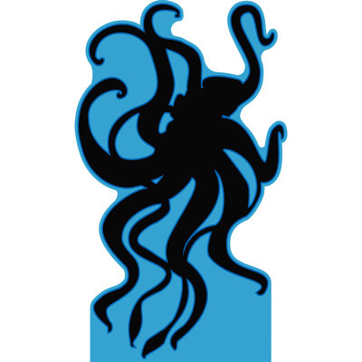 Kraken Octopus Squid Sea Monster Silhouette Cardboard Standup