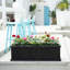 Barros Cedar Wood Raised Garden Bed Planter Box with Bottom Board, Drainage Holes and Liner-1945248144-1945248157