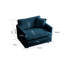 Fauteuil en chenille bleu pour se détendre