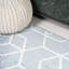 Tapis bleu clair / blanc Mashawna-139295921