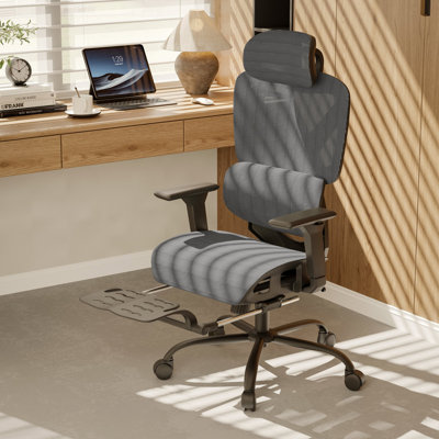 Mesh Ergonomic Office Chair with Adjustable Lumbar Support and Padded Armrests for 300lbs