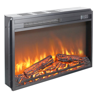 26" Electric Fireplace Insert: Ultra Thin Heater With Log & Realistic Flame, Remote Control, Timer, Overheating Protection, 1400W Heat, 50000 Hours Led , Up To 400 Sq. Ft 26 Inch - Control 11