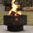 Darek Outdoor Fire Pit Table with Grill & Lid-711519803-713799306