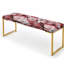 Banc floral rembourré or-135447538