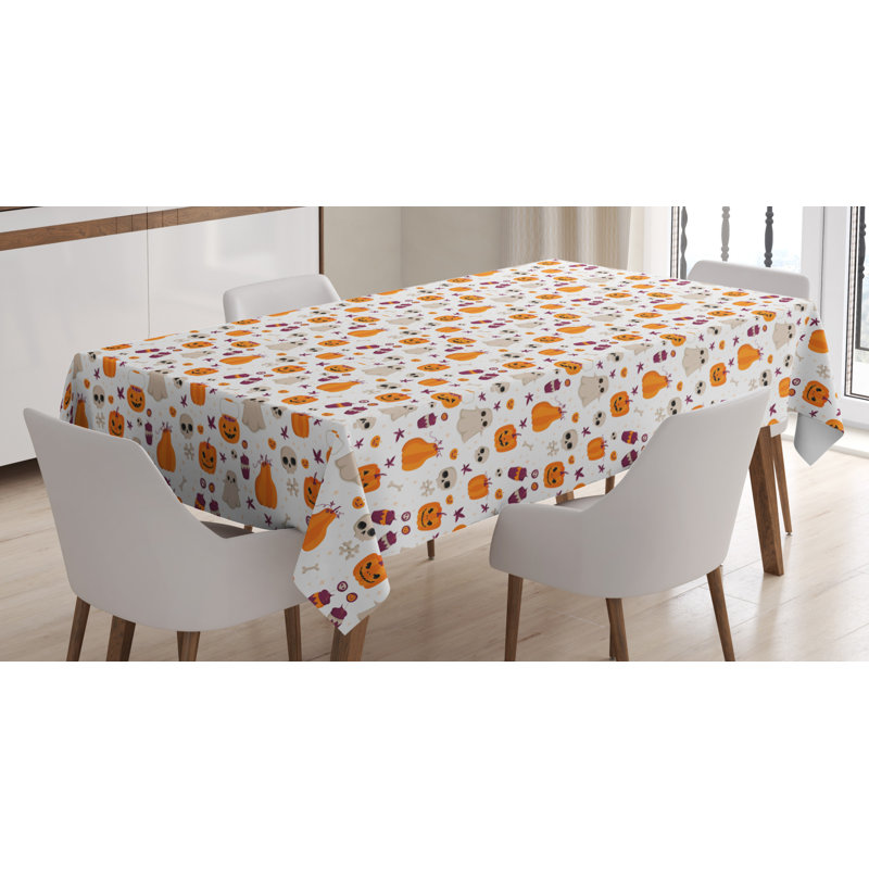 Geometric Halloween Tablecloth, 70" x 52"