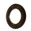 Miroir d'appoint mural rond en bambou naturel