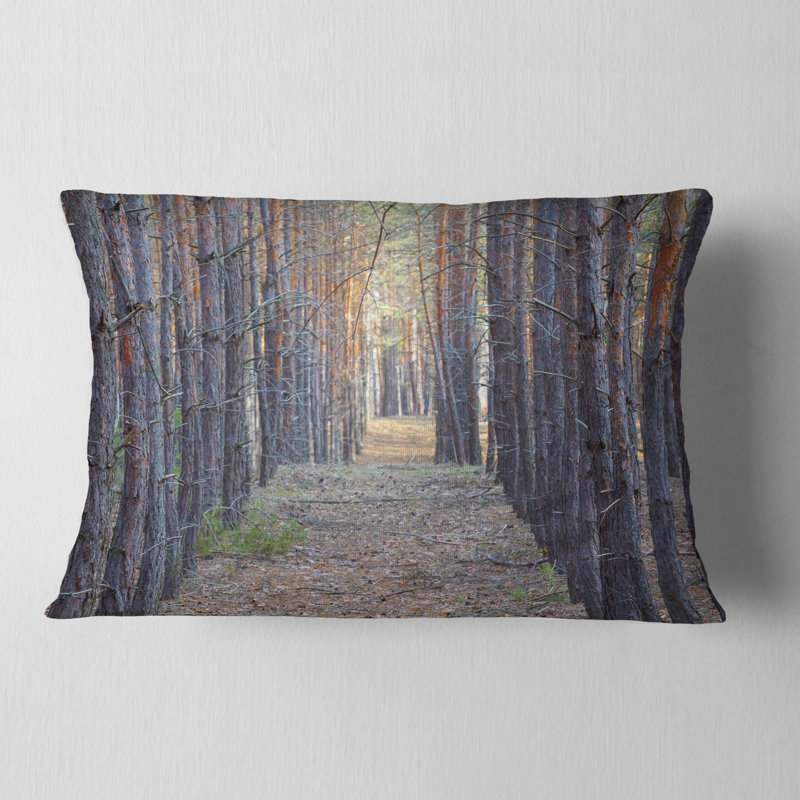 Coussin lombaire en pin mince forest tree