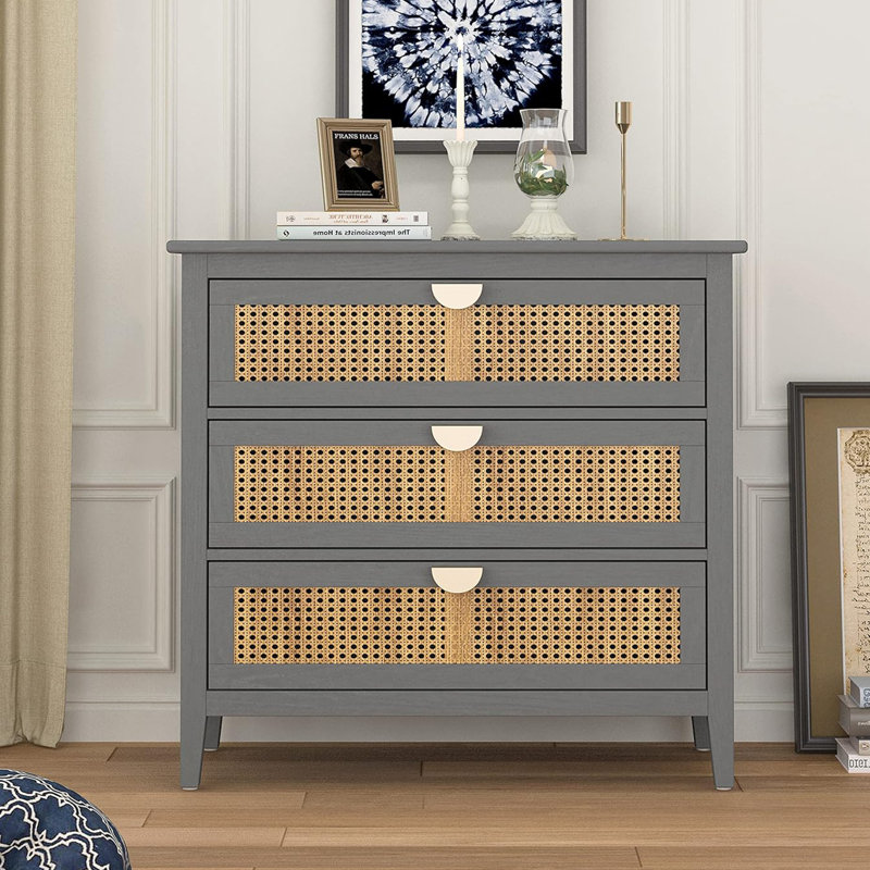 31'' W 3 - Drawer Dresser, Gray