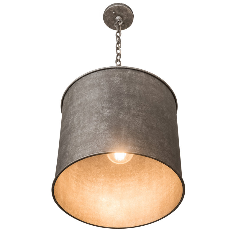Luminaire suspendu tambour simple 1 lumière