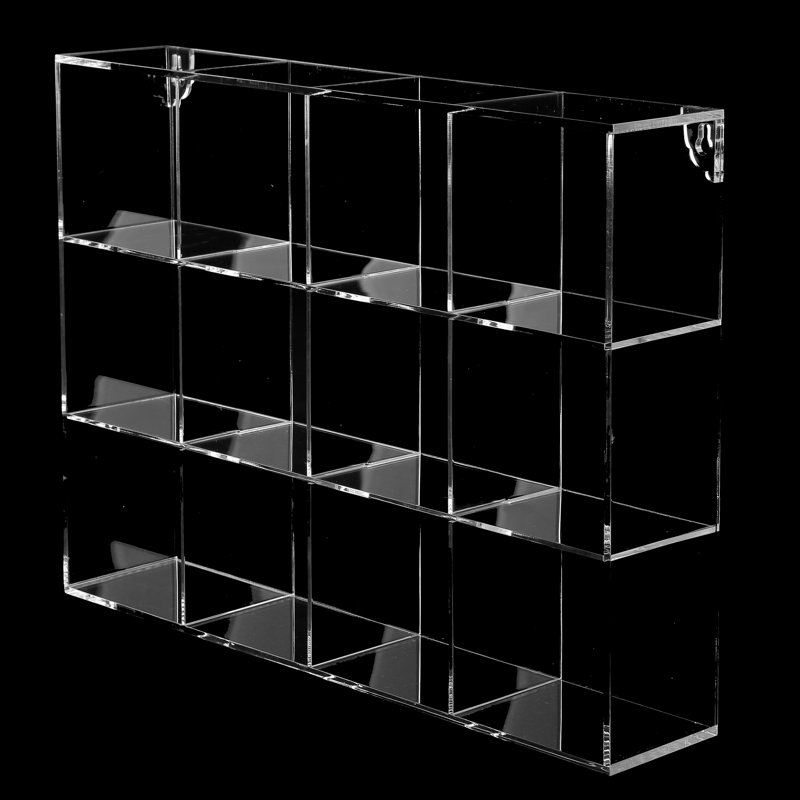 Calianna Acrylic 12 Compartments Shelf with 3" H Mini Cube