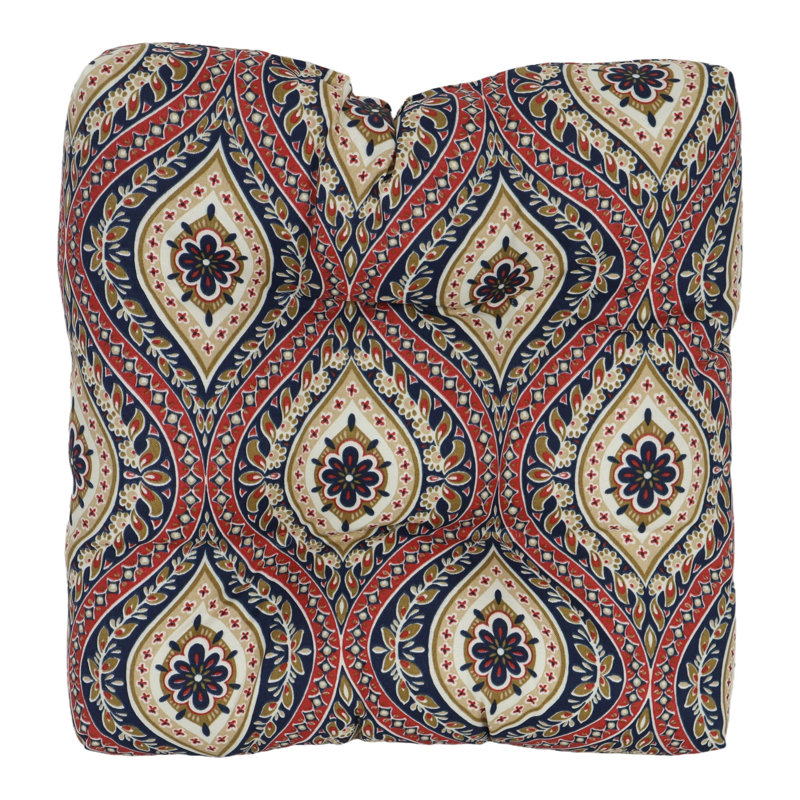 Coussin de chaise de salle à manger 19 pouces, Rouge / brun clair / Jasmina Lakewood marocain