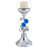 18" Tall Polyresin" Dazzle" Candleholder, Silver Finish-123460299