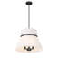 Luminaire suspendu moderne à 3 abat-jours en tissu blanc 19,49 pouces 3-E12