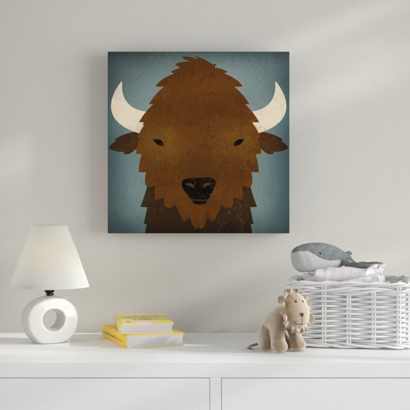 « buffalo ii », art sur toile, H 14 po x l 14 po x P 2 po