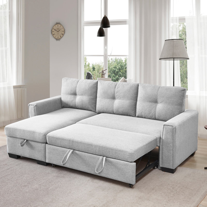 Moomal Upholstered 91.7'' Sofa, Velvet Light Gray