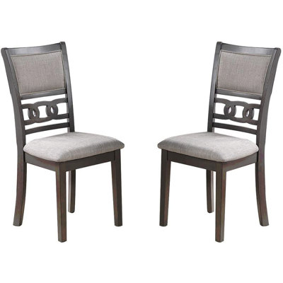 Dining Room Furniture Finish Set Of 2 Side Chairs Cushion Seats Unique Back Kitchen Breakfast Chairs