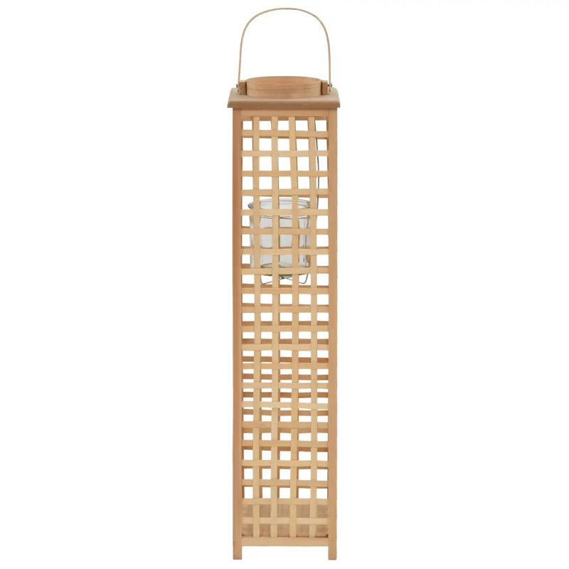Wood Wall Lantern, 84cm H x 19.5cm W x 19.5cm D