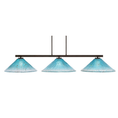 Bar 3 lumières Bremer avec verre 16 po Bremer