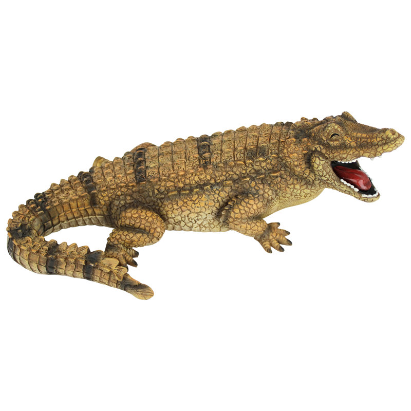 Striker the Alligator Stone Bonded Resin Piped Spitting Statue