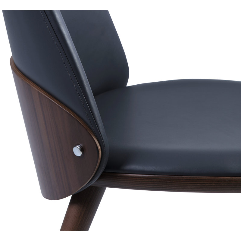 Chaise d'appoint rembourrée en bois massif Scheinuk, Gris