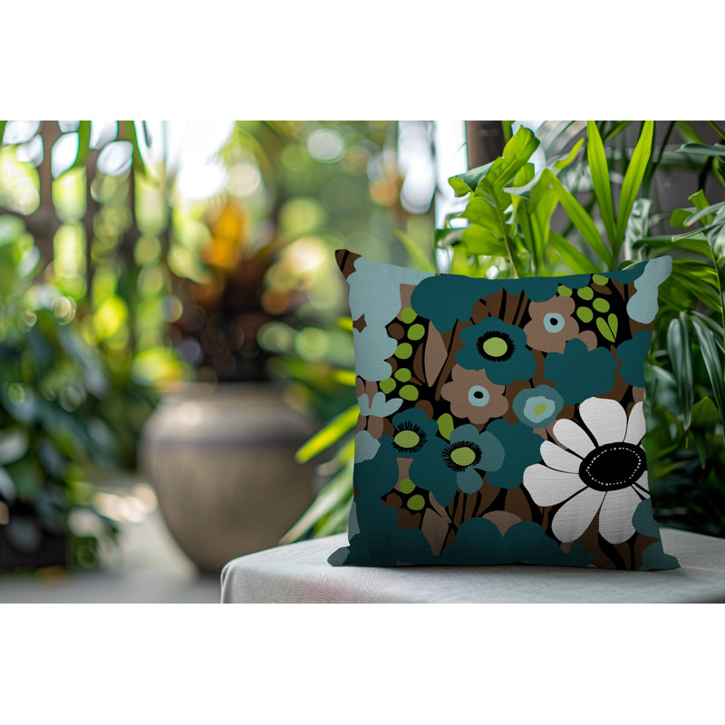 Coussin Maya, Carré 16 po, Émeraude