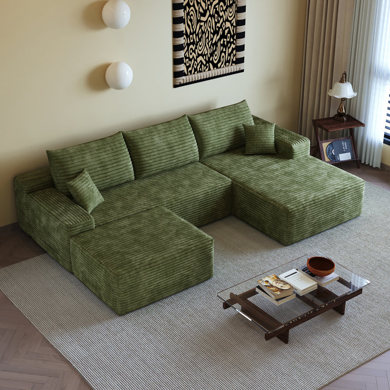 Canapé modulaire Cloud, Vert