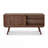 Contemporary Walnut Wood Media Cabinet / Solid Walnut