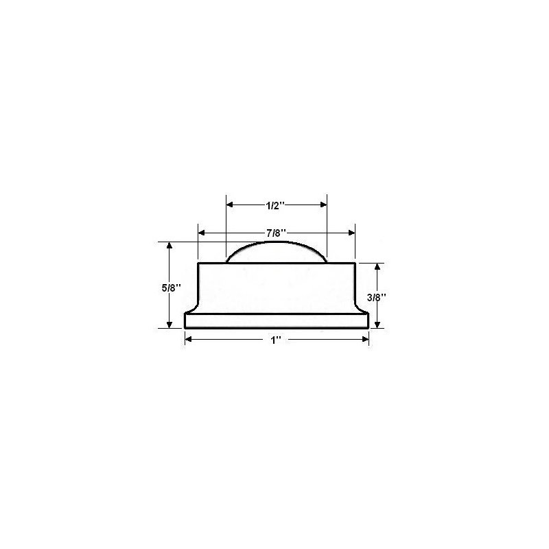 Solid Brass Wall/Handle Bumper, Oil-Rubbed Bronze